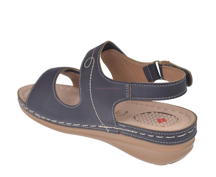 wygodne sandały damskie na lato granatowe
