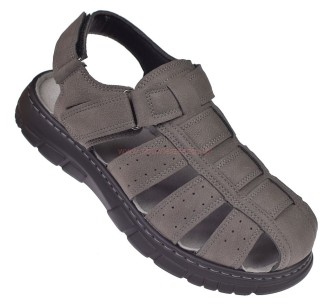 sandały trekkingowe męskie szare zakryty nosek Skotnicki