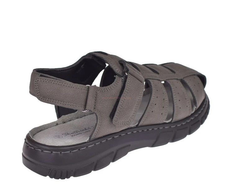 sandały męskie szare wygodne do chodzenia Skotnicki