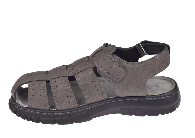 sandały męskie szare trekkingowe profil boczny
