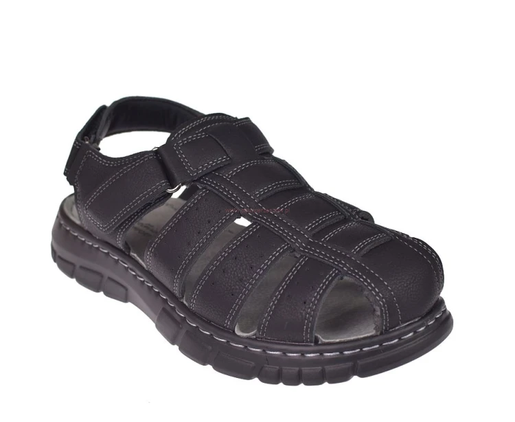 sandały trekkingowe męskie czarne z zakrytym noskiem