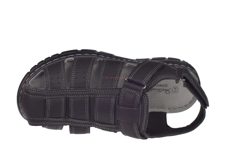 sandały męskie regulowane na rzepy widok z góry