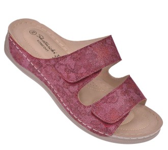 wygodne klapki damskie bordowe skórzana wkładka