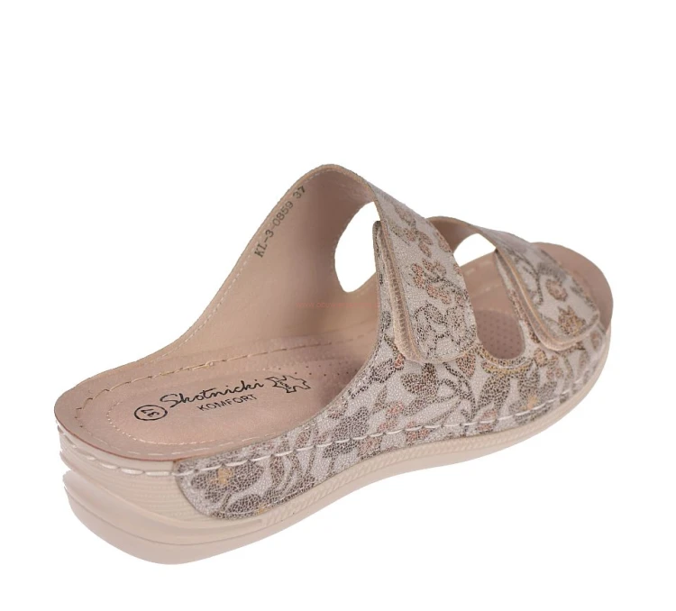 klapki damskie beżowe komfortowe codzienne