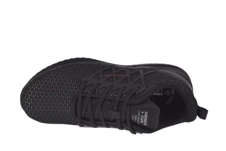 Damskie sneakersy sportowe czarne lekkie i wygodne widok cholewki