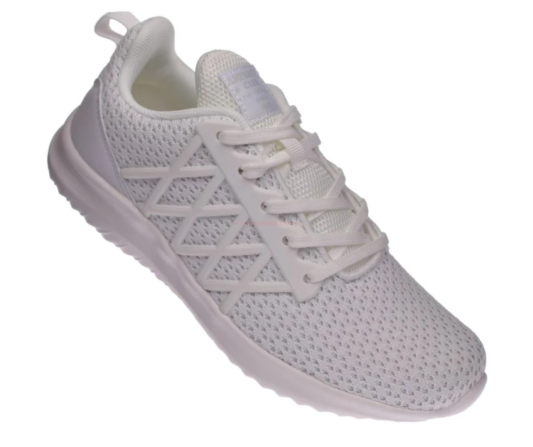 Białe sneakersy damskie American Club z wkładką Memory Foam