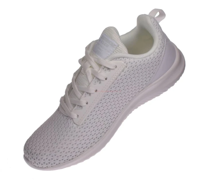 Lekkie oddychające buty sportowe damskie w kolorze białym