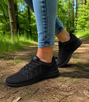 Buty sportowe damskie adidasy siatkowe American HA71/24 czarne fitness