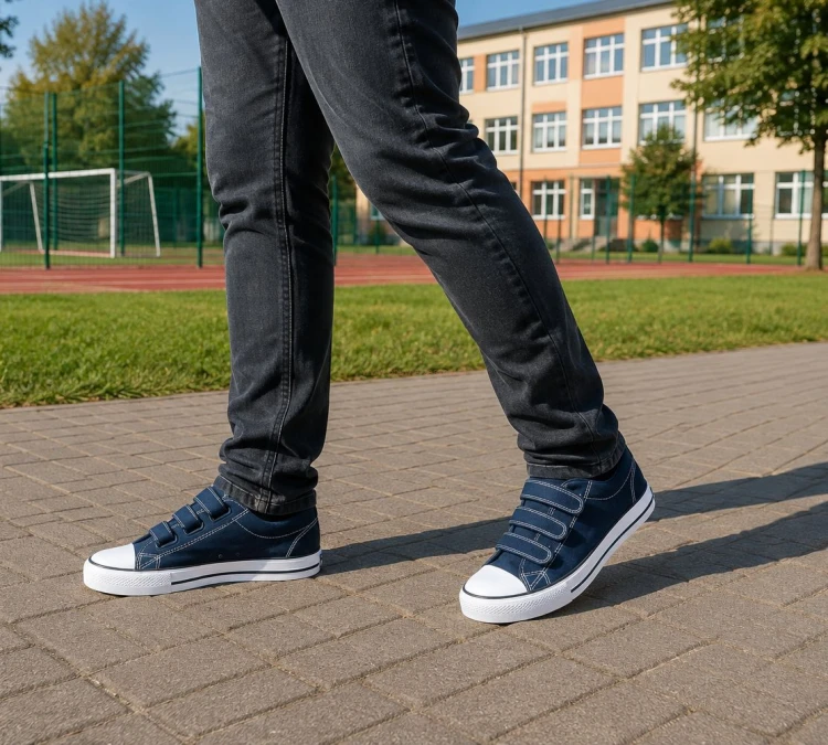 Trampki męskie na rzepy American Club LH-131 nie rysująca podeszwa
