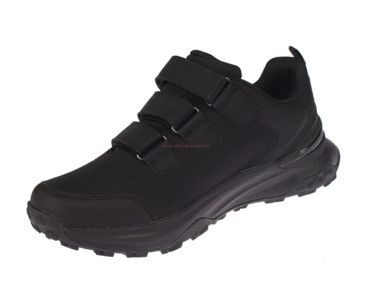 American Club HL227 czarne buty męskie Softshell z podeszwą trekkingową