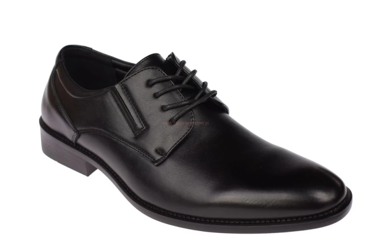 Czarne buty męskie wizytowe Skotnicki P-4-0746