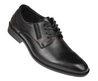 Czarne półbuty męskie Skotnicki P-4-0746 eleganckie