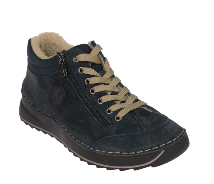 Granatowe damskie buty barefoot JK/B-3-901 z szerokim przodem