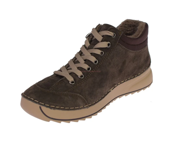 Brązowe buty barefoot damskie JK/B-3-901 z szerokim przodem