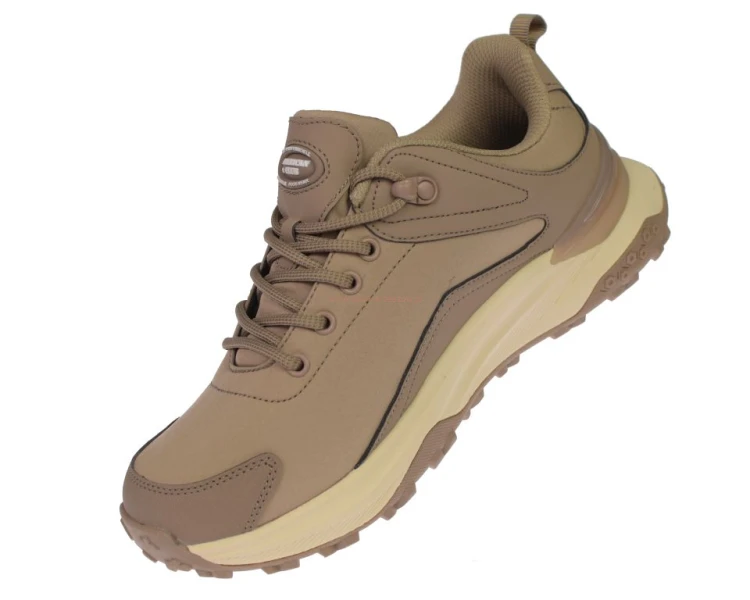 Beżowe buty trekkingowe męskie American HL 224 Memory Foam
