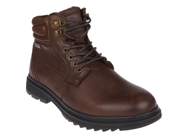 American Club CY88 wysokie buty męskie zimowe ze skóry naturalnej