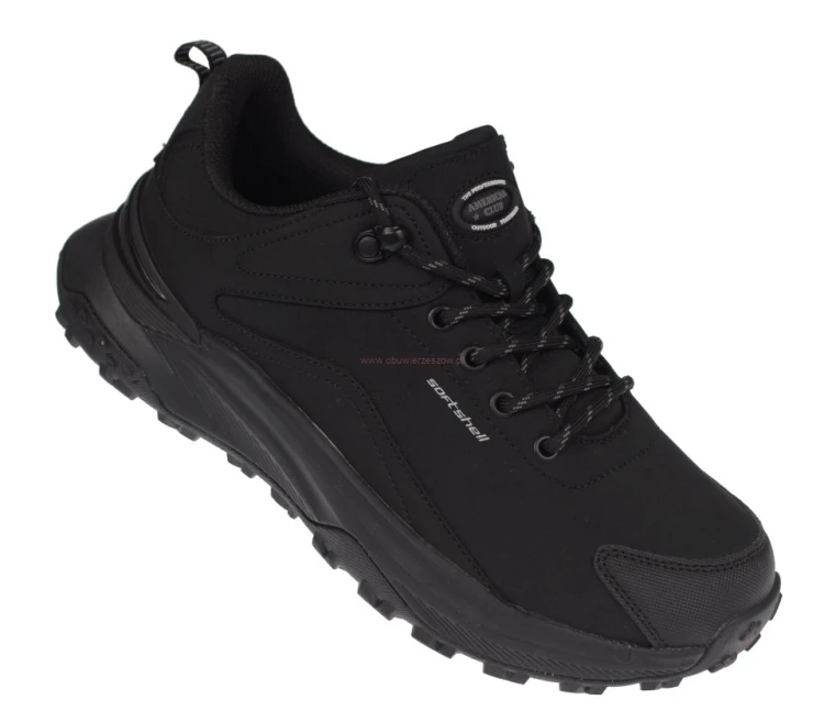 Buty trekkingowe męskie American Club HL 224 czarne Softshell