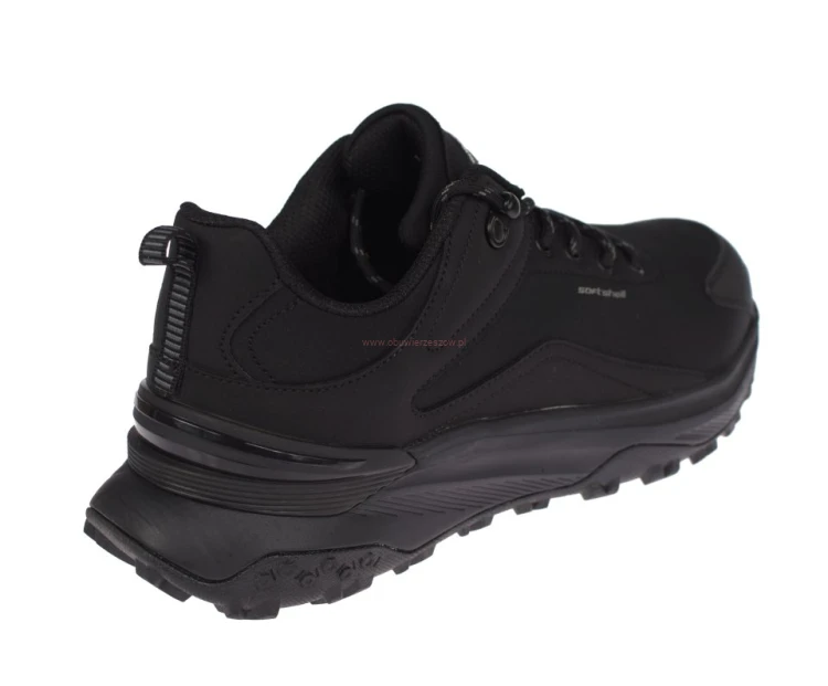 Buty outdoorowe męskie American Club HL 224 czarne widok z tyłu