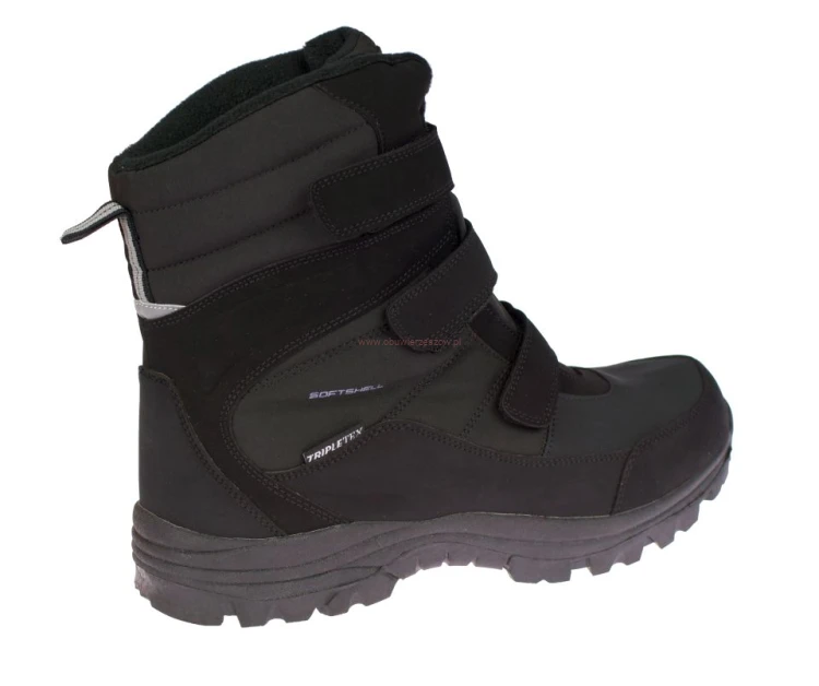 Śniegowce męskie SN49 widok z tyłu wysoka cholewka 24 cm