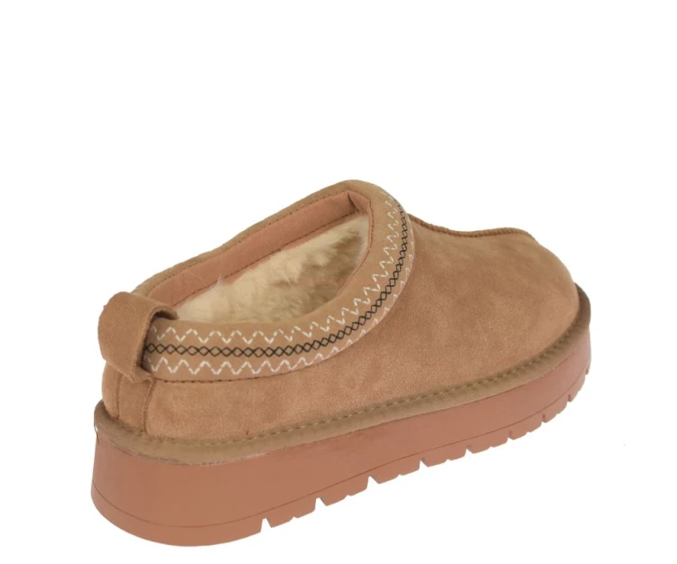 Botki damskie CY187 camel – tył z pętelką na pięcie