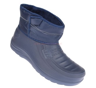 Kalosze męskie EVA 8862-8 granatowe navy ocieplane na rzep